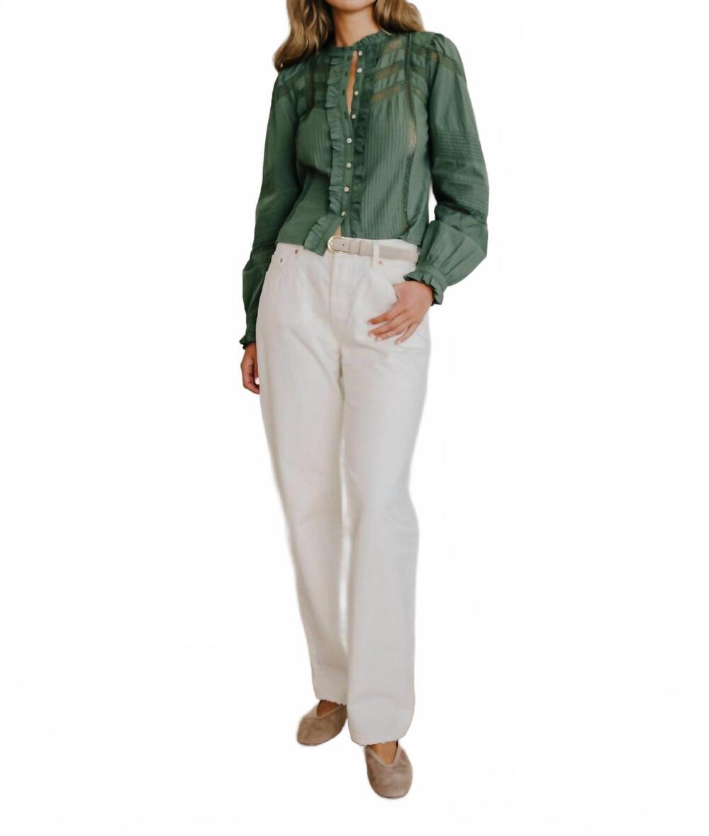 NEW LOVE THE LABEL delia long sleeve top in green